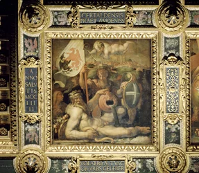 Alegoría de la ciudad de Volterra del techo del Salone dei Cinquecento, 1565